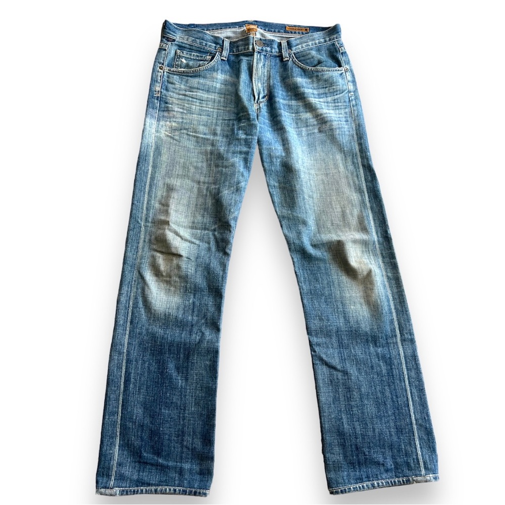 CITIZENS OF HUMANITY Mens Jeans SID, Straight Blue Denim Medium Wash 34x30